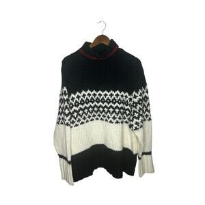 Venezia‎ Jeans Sweater Turtleneck Wool Blend Fair Isle Sweater 22/24